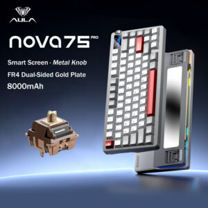 Nova75 Pro - Night Shadow Gray - Caramel Latte Switch - FR4 Plate