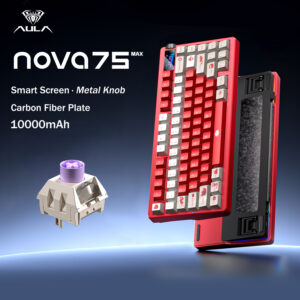 Nova75 MAX - Oriental Red - Meteor Ice Cream Switch - Carbon Fiber Plate