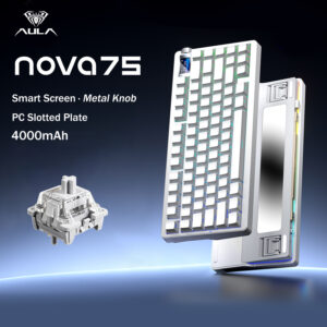 Nova75 - Snow Moon White - Ice Shadow Switch - PC Plate
