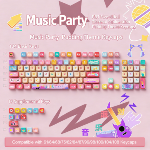 [Music Party] Keycap – Five-Sided Dye-Sub