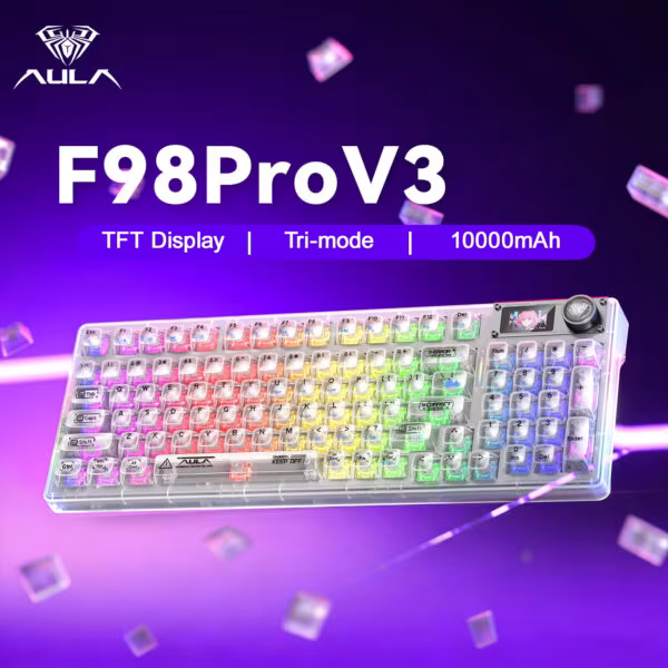AULA F98 Pro V3 Tri-Mode Gasket RGB Mechanical Keyboard