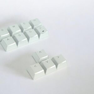 Silberne 12 Tasten + Tastenkappenabzieher aus Aluminium