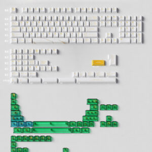 Ancient Rome + Bright Translucent PC Gradient Green + Pearlescent Marble Spacebar