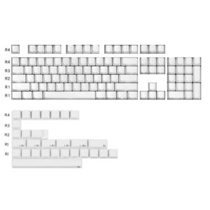 OEM   White side printed translucent 134 keycaps