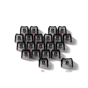 06 MAO Cat [Side-Print Heart Transparent Black PC] 21 pezzi