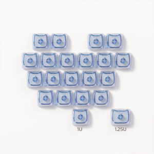 07 MAO Cat [Cuore vuoto trasparente blu PC] 21 pezzi
