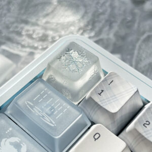 Floco de neve azul transparente fosco