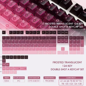 Fonte Foggy Transparent 124 Keys Front Print - Estilo A