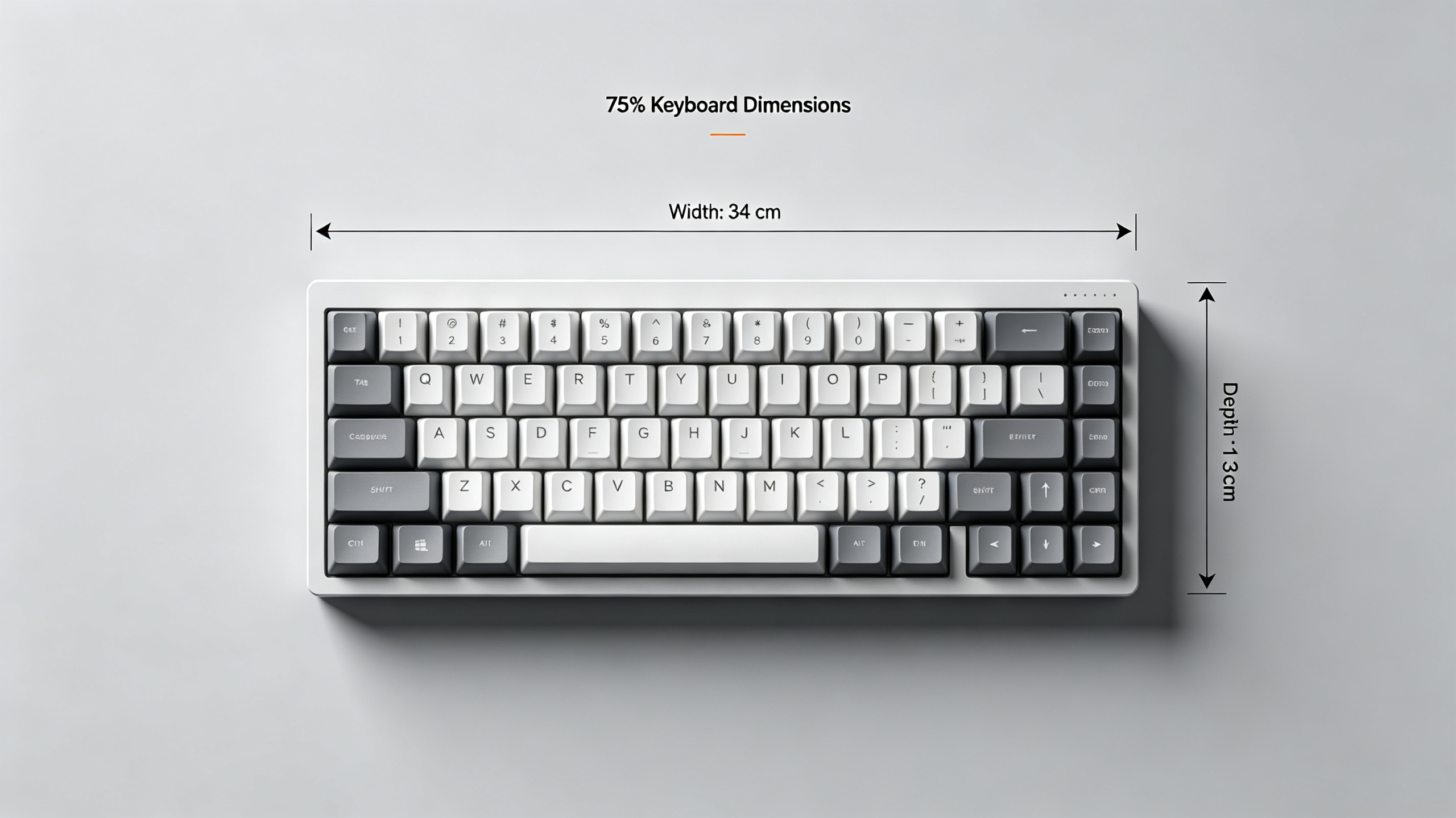 60 keyboard dimensions in cm